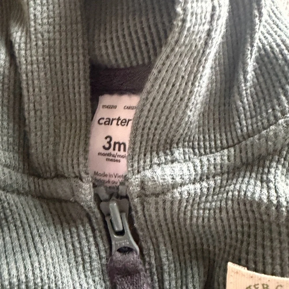 3 month long sleeve sets. Waffle-Knit. - Picture 2 of 4